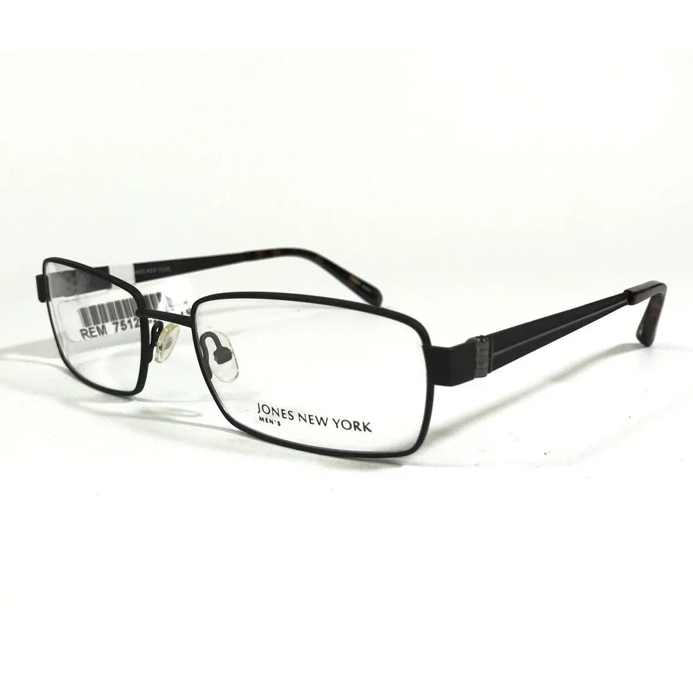 Jones New York Eyeglasses Frames J340 BROWN Rectangular Full Rim 56-18-140